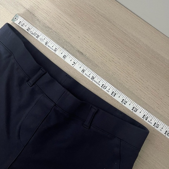 Quince | Navy Ponte Stretch Knit Straight Leg Pant Medium Petite Office Travel - Picture 7 of 7